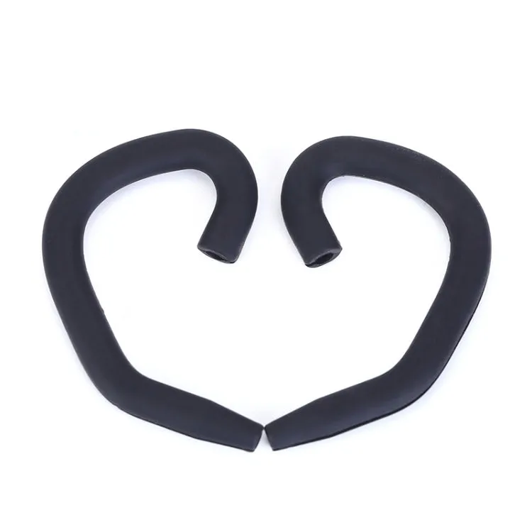 100pcs Silicone Bluetooth Ear Hook 1.5-2mm Round Line Universal Human Memory Hanging Ear(Black)