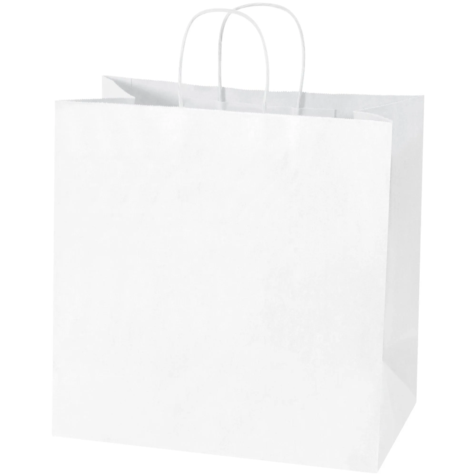 13 x 7 x 13" White Shopping Bags