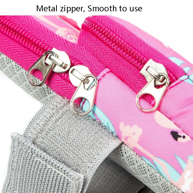 2 PCS B082 Sports Outdoor Arm Bag Mobile Phone Arm Band Running Fitness Mobile Phone Bag, Specification： Large (Light Pink)