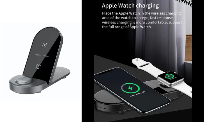 3 In 1 Wireless Charger Foldable Phone Holder