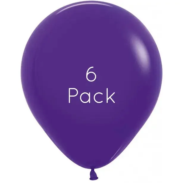 45cm Violet Giant Balloons - 6 Pkt