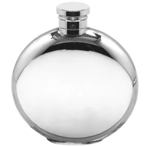 4oz Round Plain Pewter Hip Flask