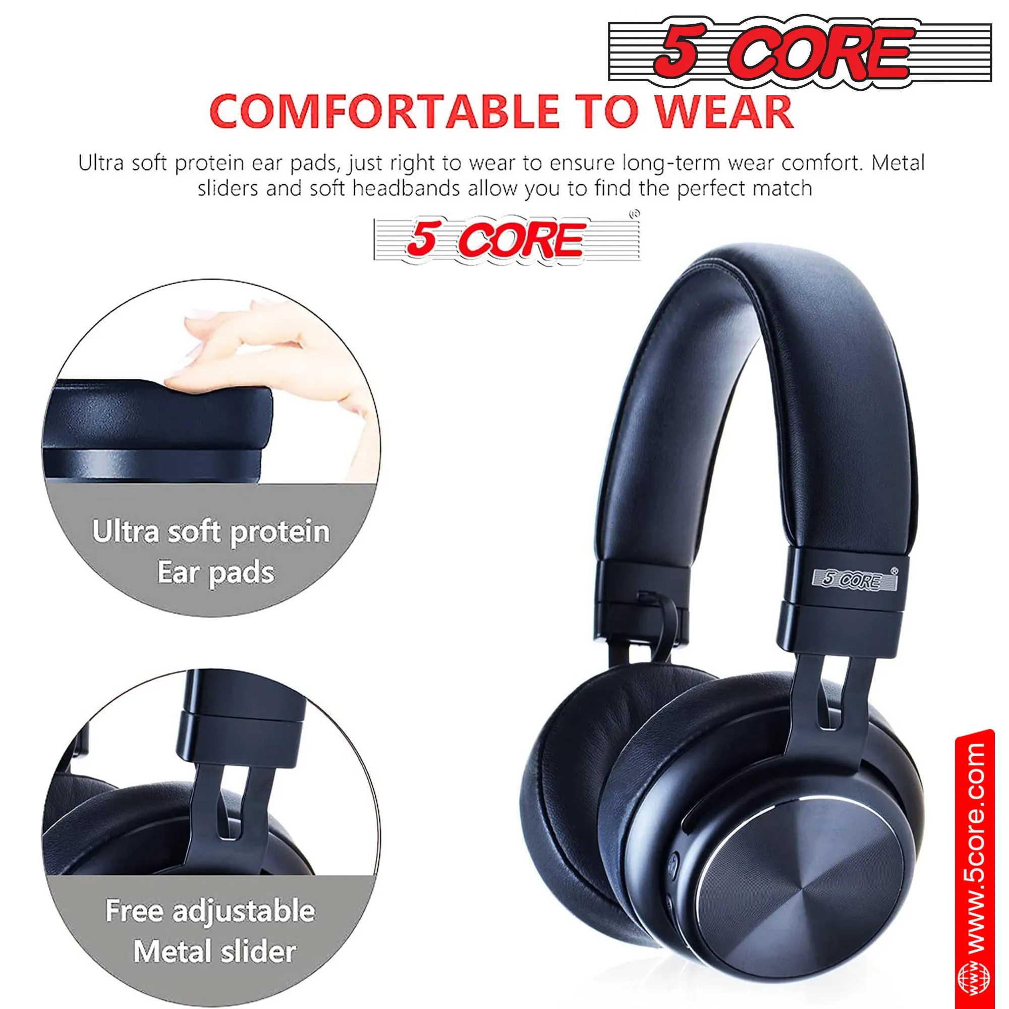 5 Core Bluetooth Wireless 5.0 USB Noise Cancelling Headset