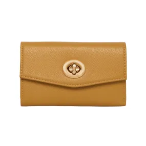 Accessorize London Women's Faux Leather Ochre Amy Wallet