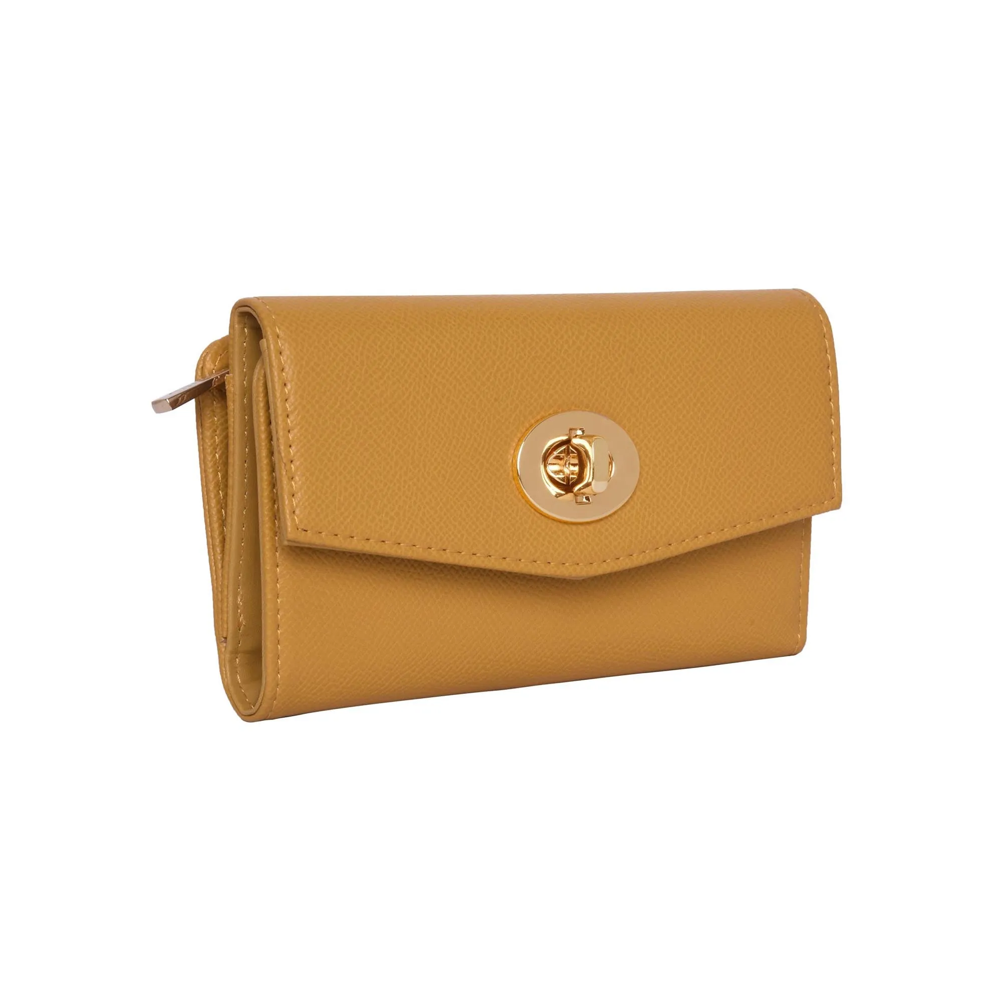 Accessorize London Women's Faux Leather Ochre Amy Wallet