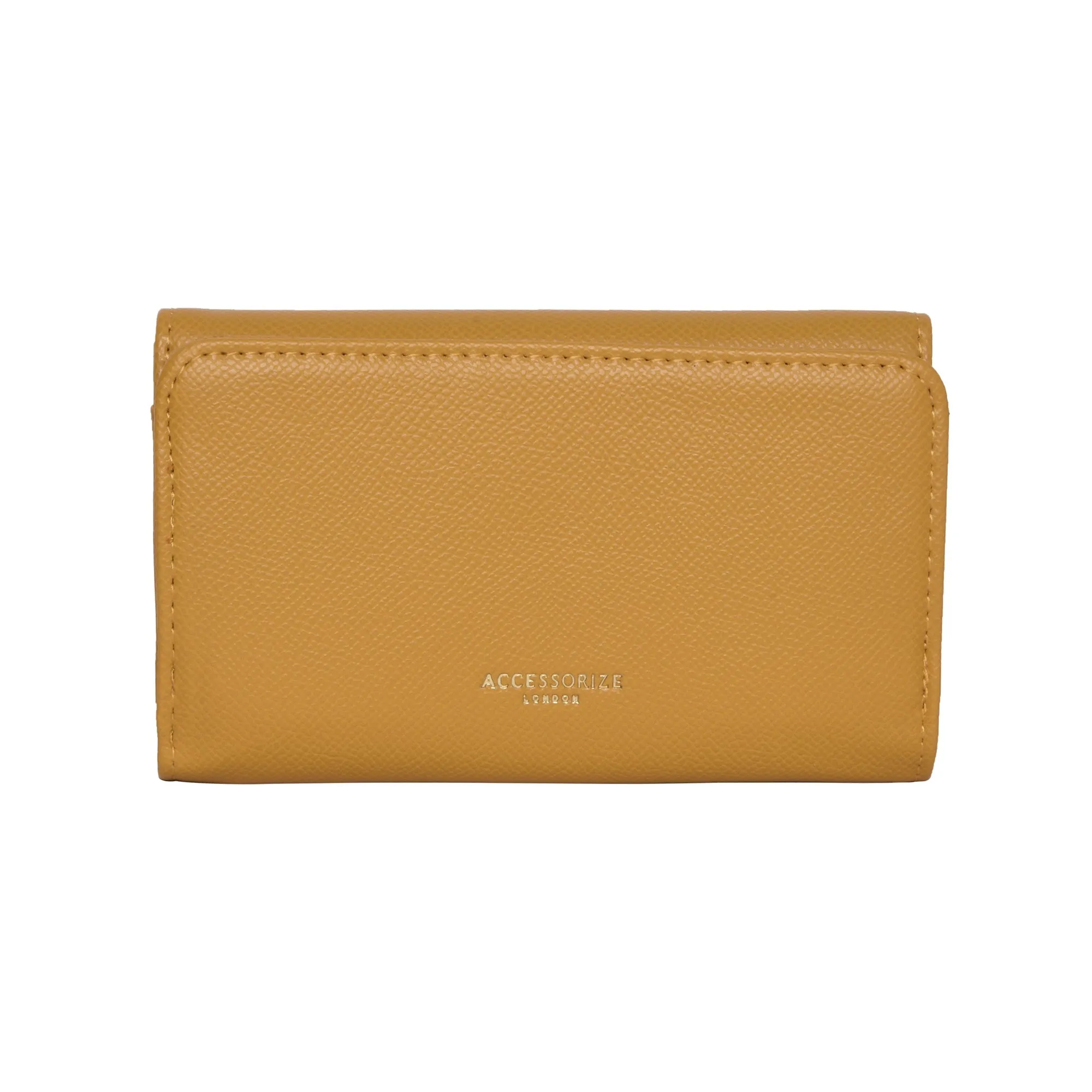 Accessorize London Women's Faux Leather Ochre Amy Wallet