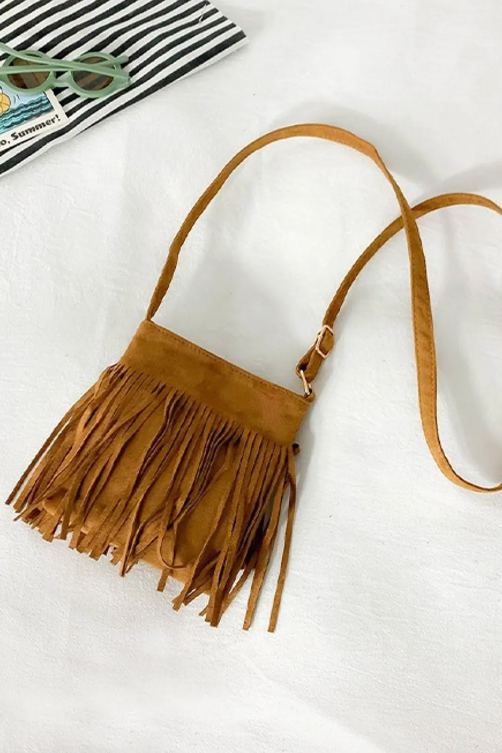 Adored PU Leather Crossbody Bag with Fringe