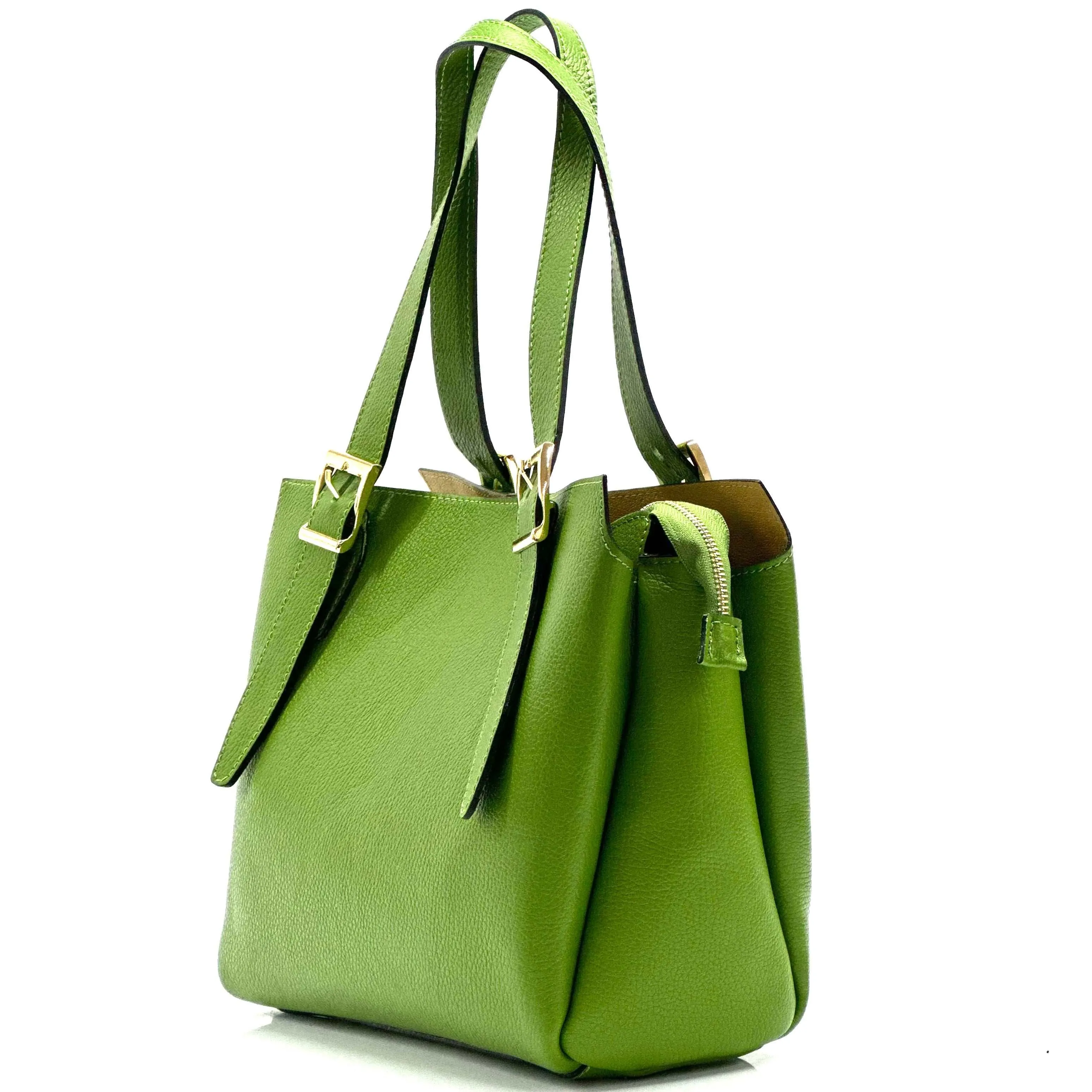 Alyssa leather shopping bag