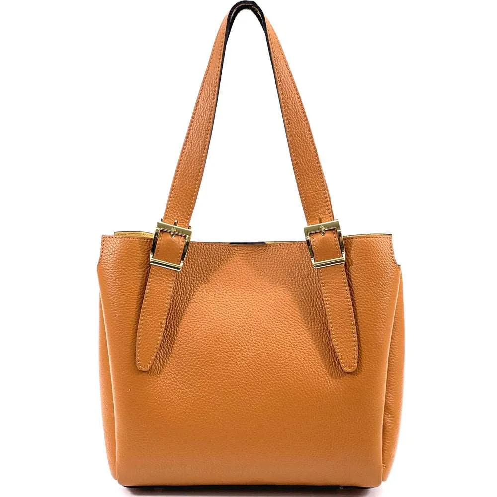 Alyssa leather shopping bag