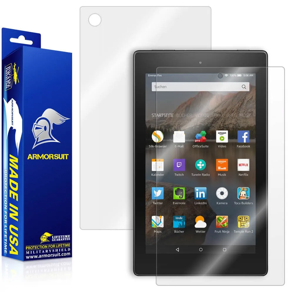 Amazon Fire HD 8" Screen Protector (2015)(5th Gen)   Full Body Skin Protector