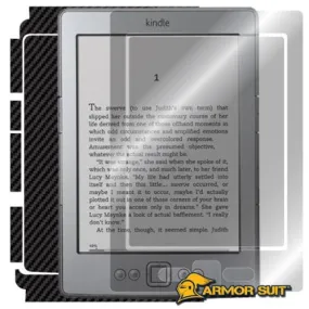 Amazon Kindle 4 Generation Tablet Screen Protector   Black Carbon Fiber Skin Protector