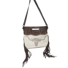 American Darling® Cowhide Floral Embossed Bull Branded Bag ADBGS146AR