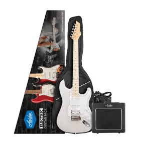 Ashton AG232TPW GA10 Electric Guitar Pack - Transparent White