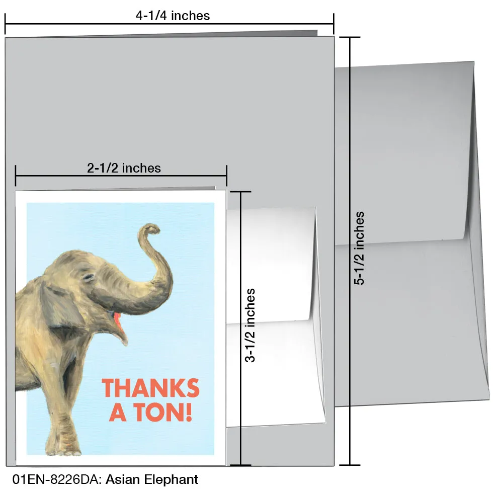 Asian Elephant, Greeting Card (8226DA)