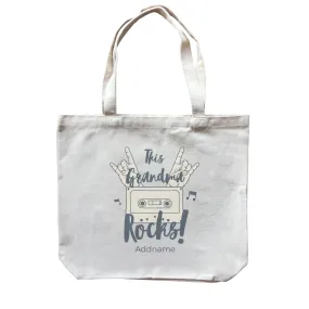 Awesome Mom 1 This Grandma Rocks! Cassette Addname Canvas Bag