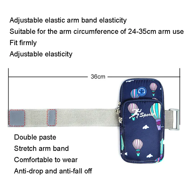 B081 Large Running Phone Arm Bag Outdoor Sports Fitness Bag(Sky Blue)