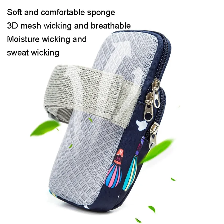 B081 Large Running Phone Arm Bag Outdoor Sports Fitness Bag(Sky Blue)