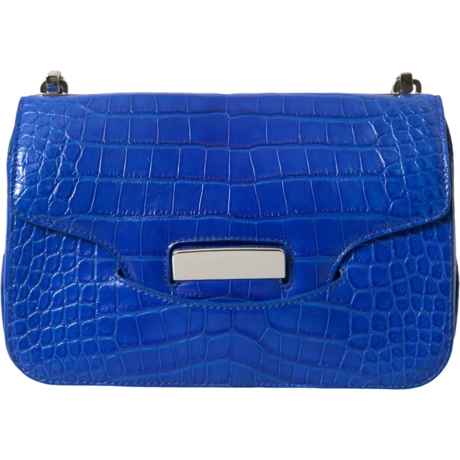 Balenciaga Alligator Skin Mini Shoulder Bag - Elegant Blue