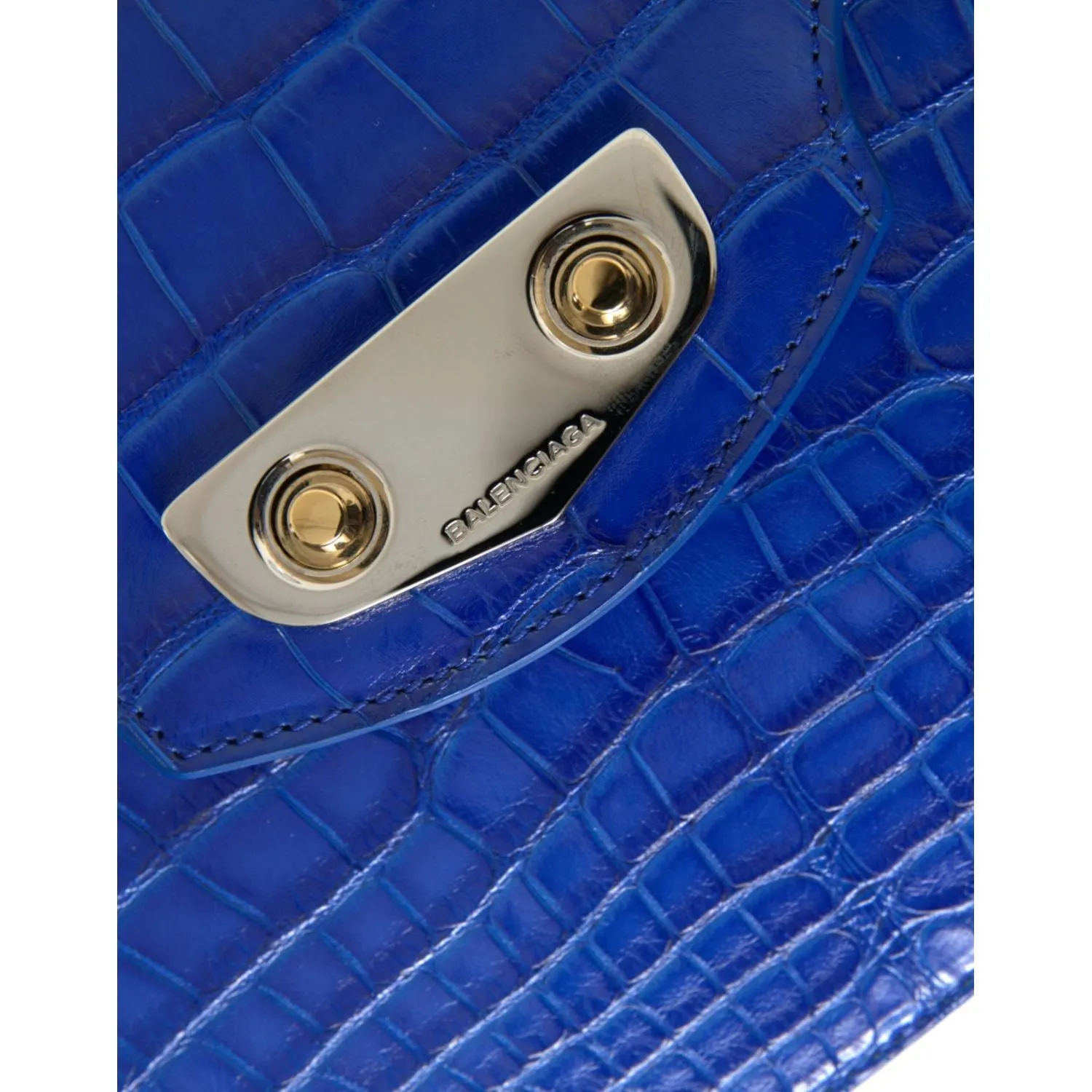 Balenciaga Chic Alligator Skin Chain Shoulder Bag