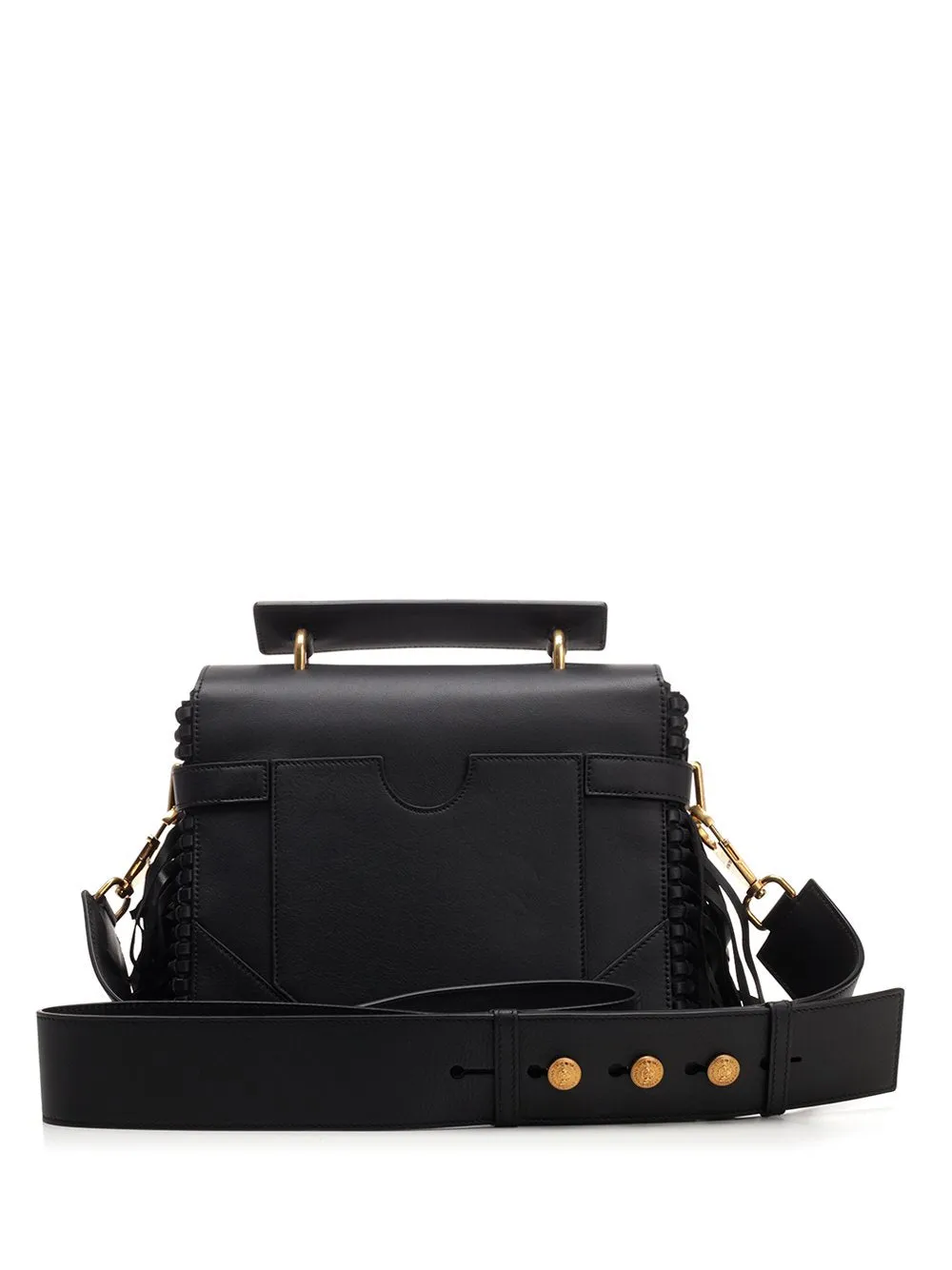 Balmain B-Buzz Fringe Detail Shoulder Bag