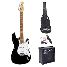 Beginners Electric Guitar Kit, Includes Amplifier & Accessories (Black)