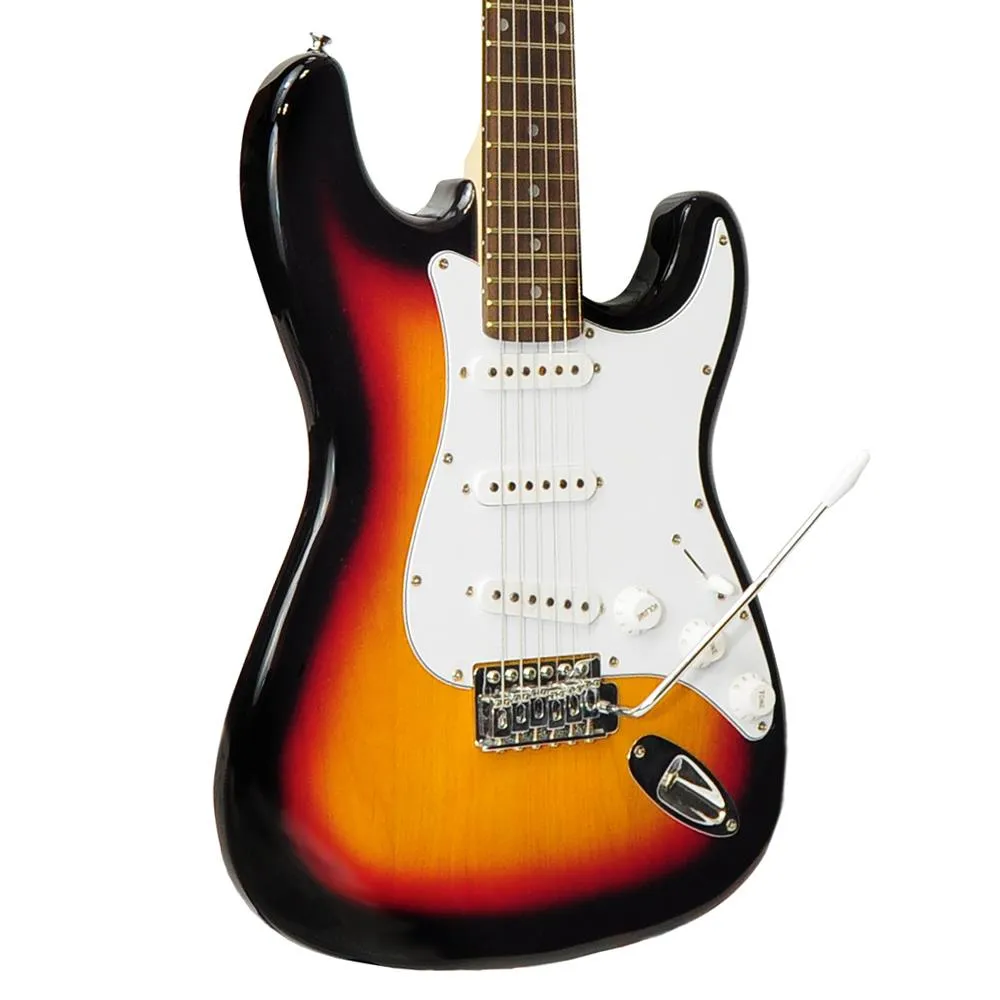 Beginners Electric Guitar Kit, Includes Amplifier & Accessories (Sunburst)