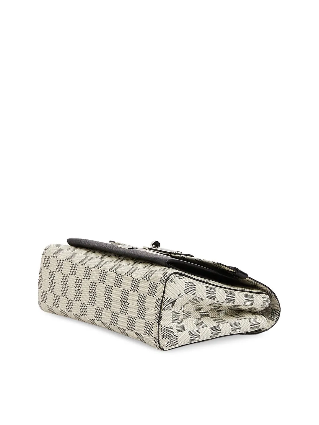 Berrylush Women Off-White & Black Check Printed Polyester Structured Sling Bag