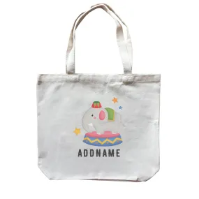 Birthday Circus Elephant Performance Addname Canvas Bag