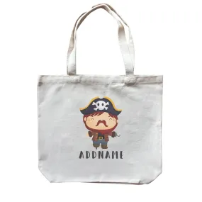 Birthday Pirate Happy Captain Boy Addname Canvas Bag