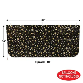 Black And Gold Plastic Balloon Bag