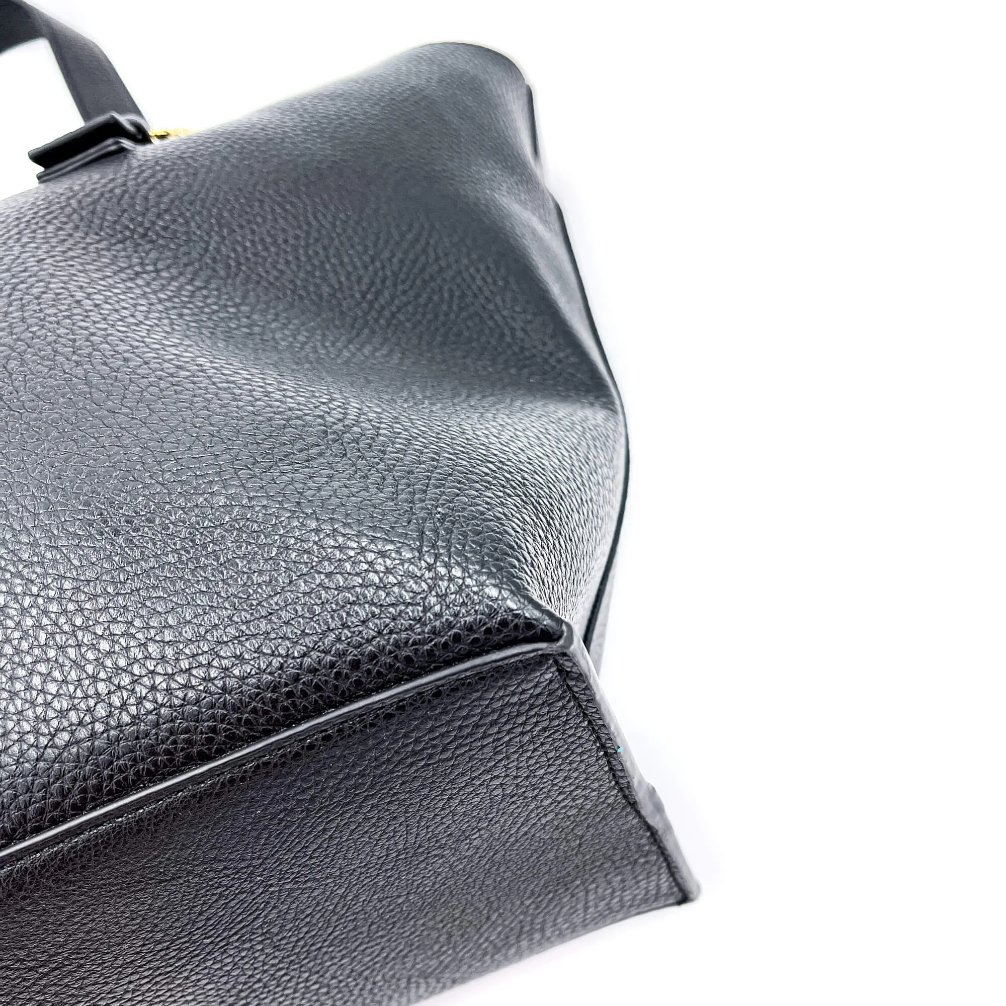 Black Eco-leather Shopping Bag