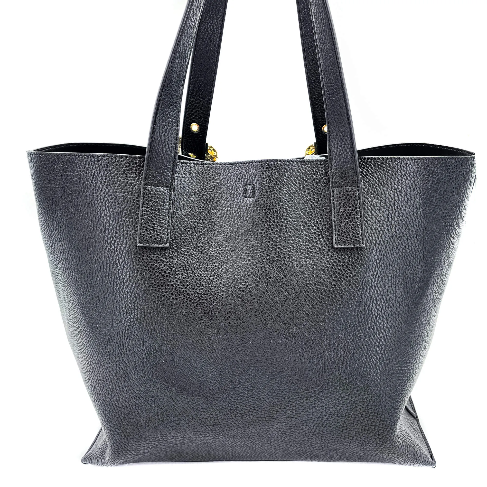 Black Eco-leather Shopping Bag