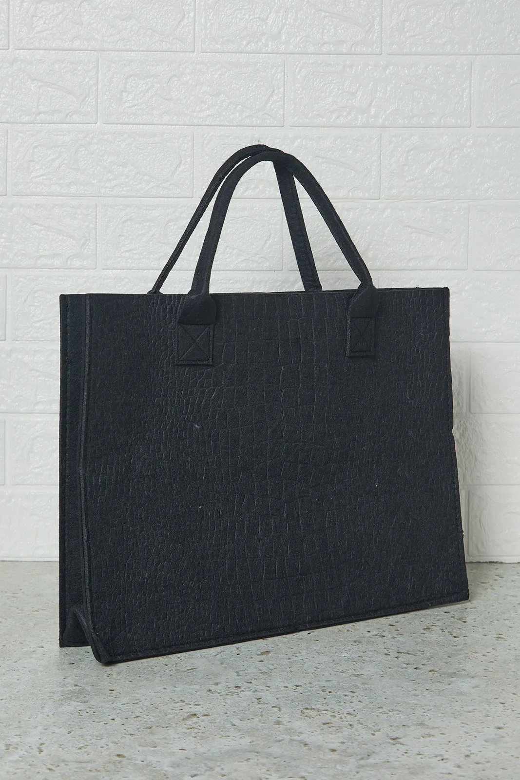 Black Jute Shopping Bag