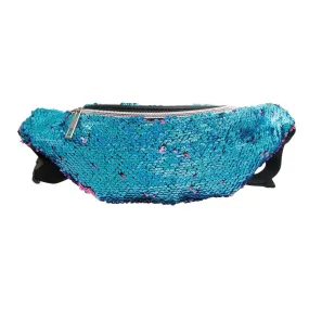 Blue to Purple Sequin Fanny Pack Waist Bag