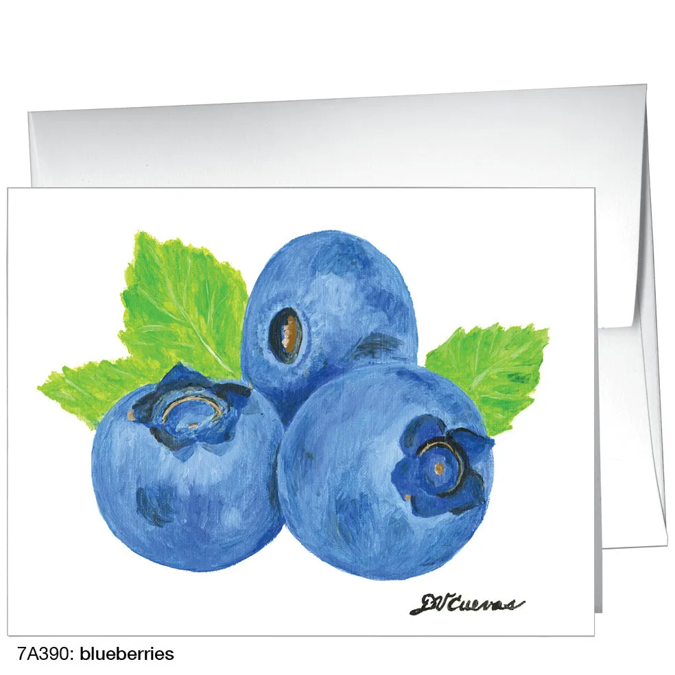 Blueberries, Greeting Card (8492)