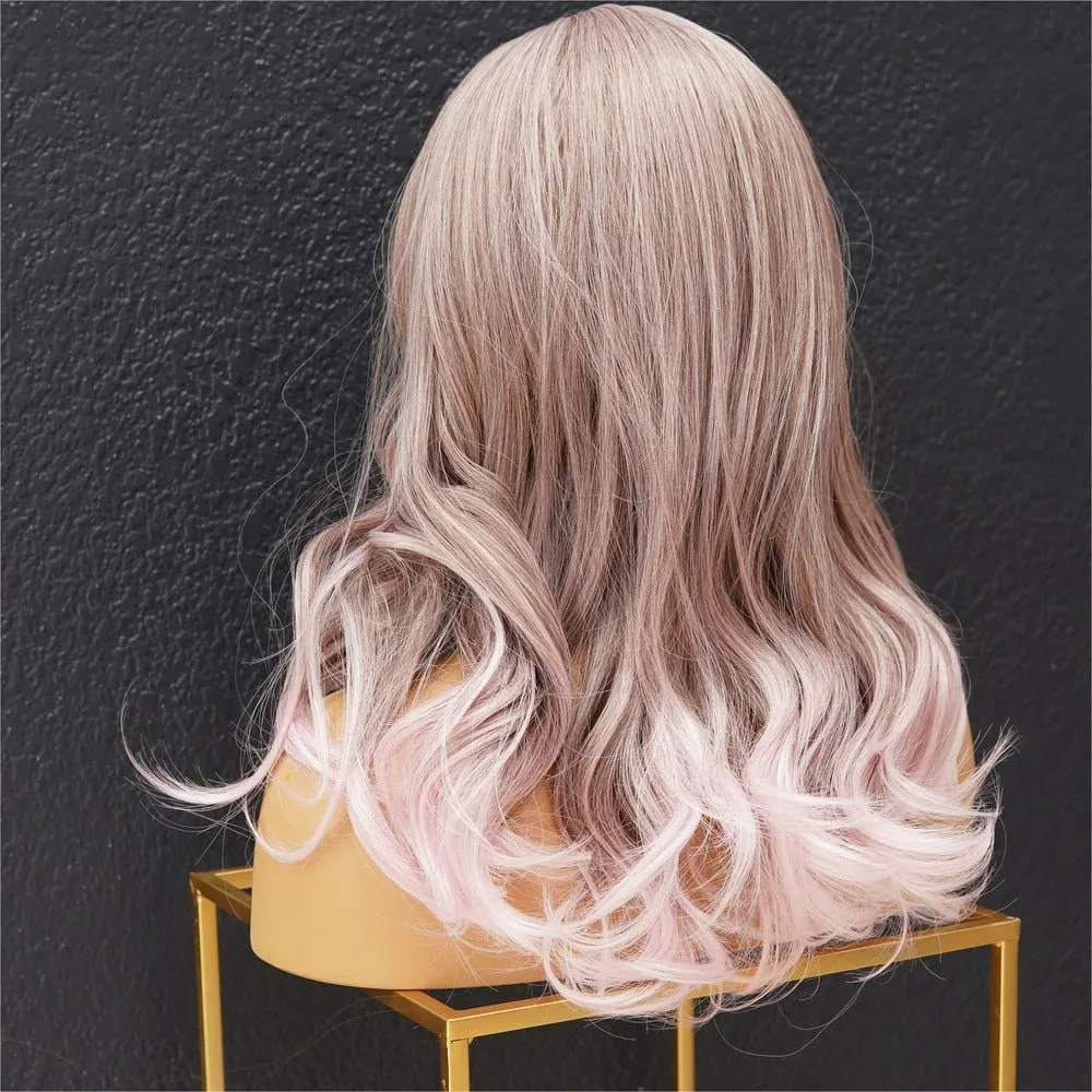 BLUSH Pink Ombre Fringe Wig