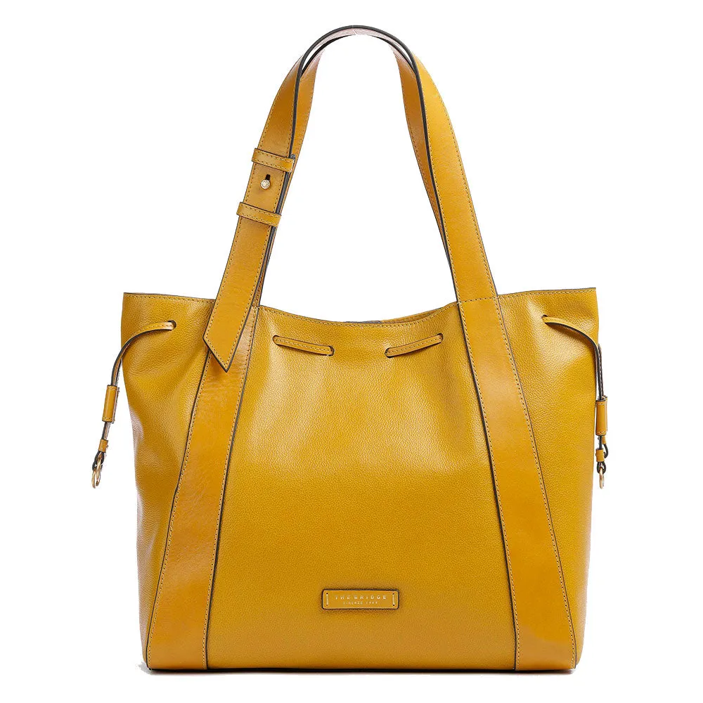 Borsa Donna Shopper Verticale THE BRIDGE linea Carlotta in Pelle Giallo Mais