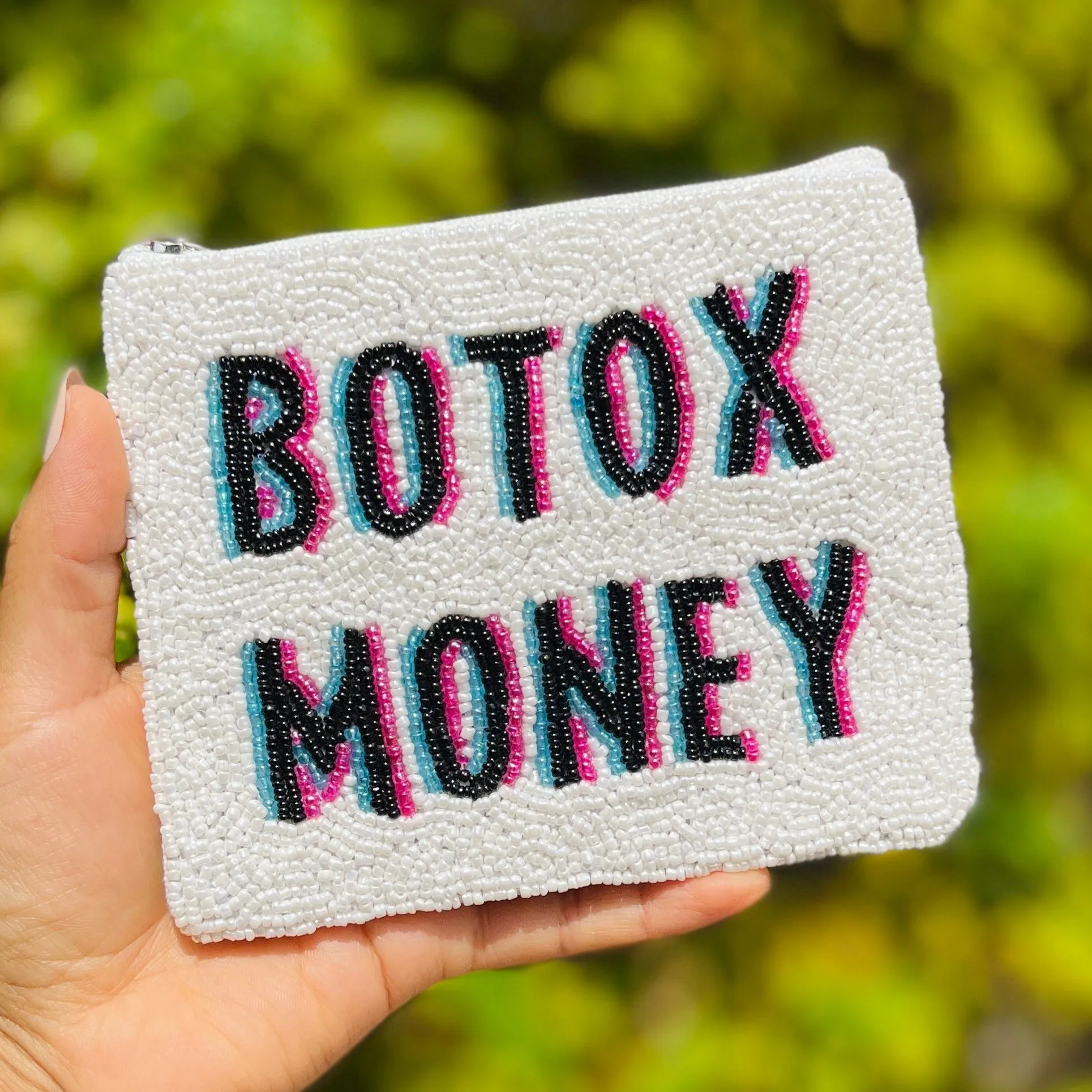 Botox Money Beaded Coin Purse