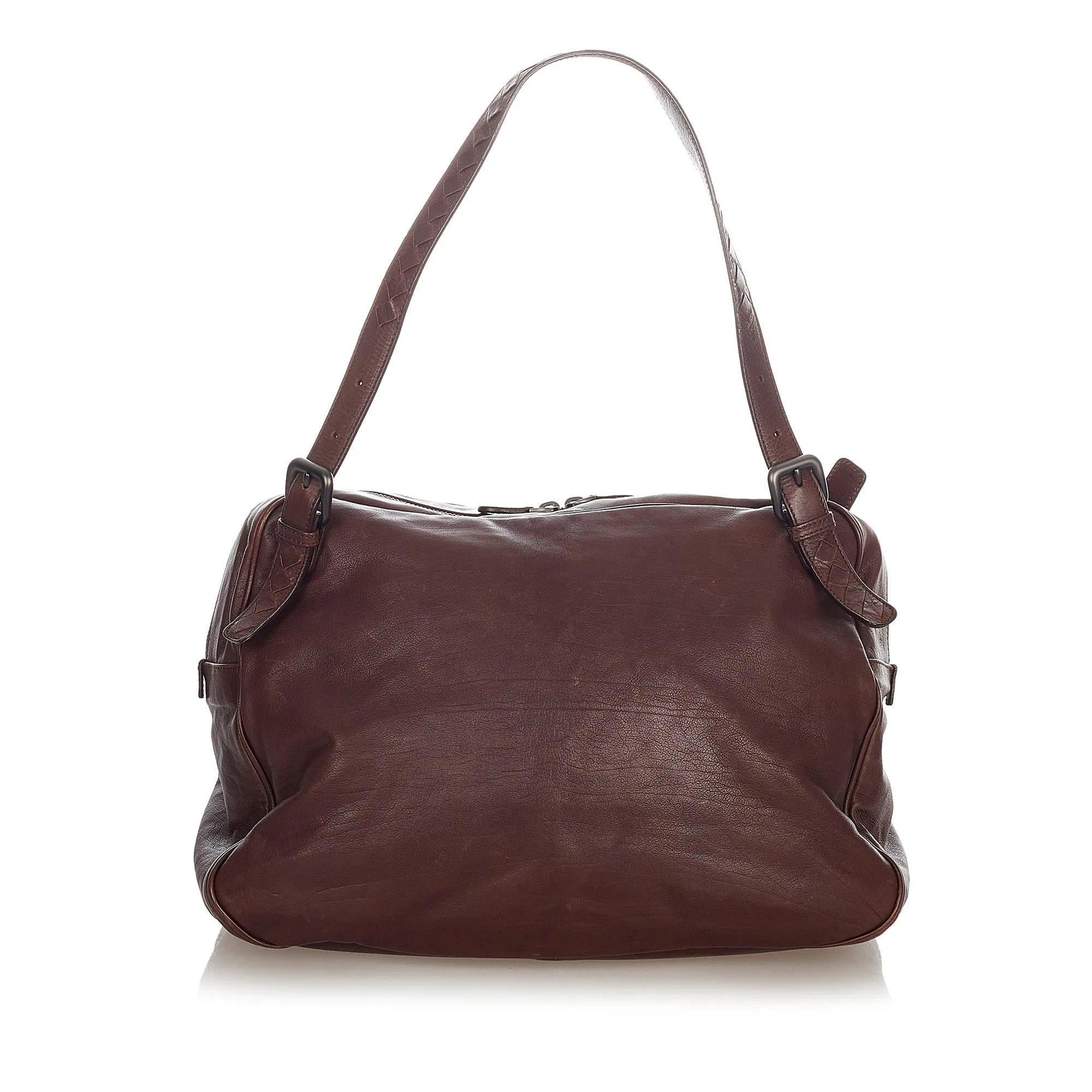 Bottega Veneta Intrecciato Leather Shoulder Bag (SHG-36582)