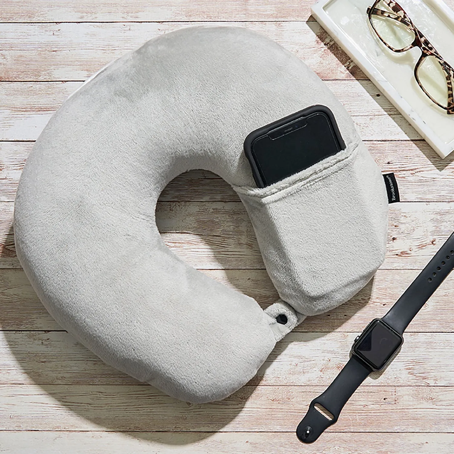 Brookstone Comfort Classic MicroBead Travel Neck Pillow