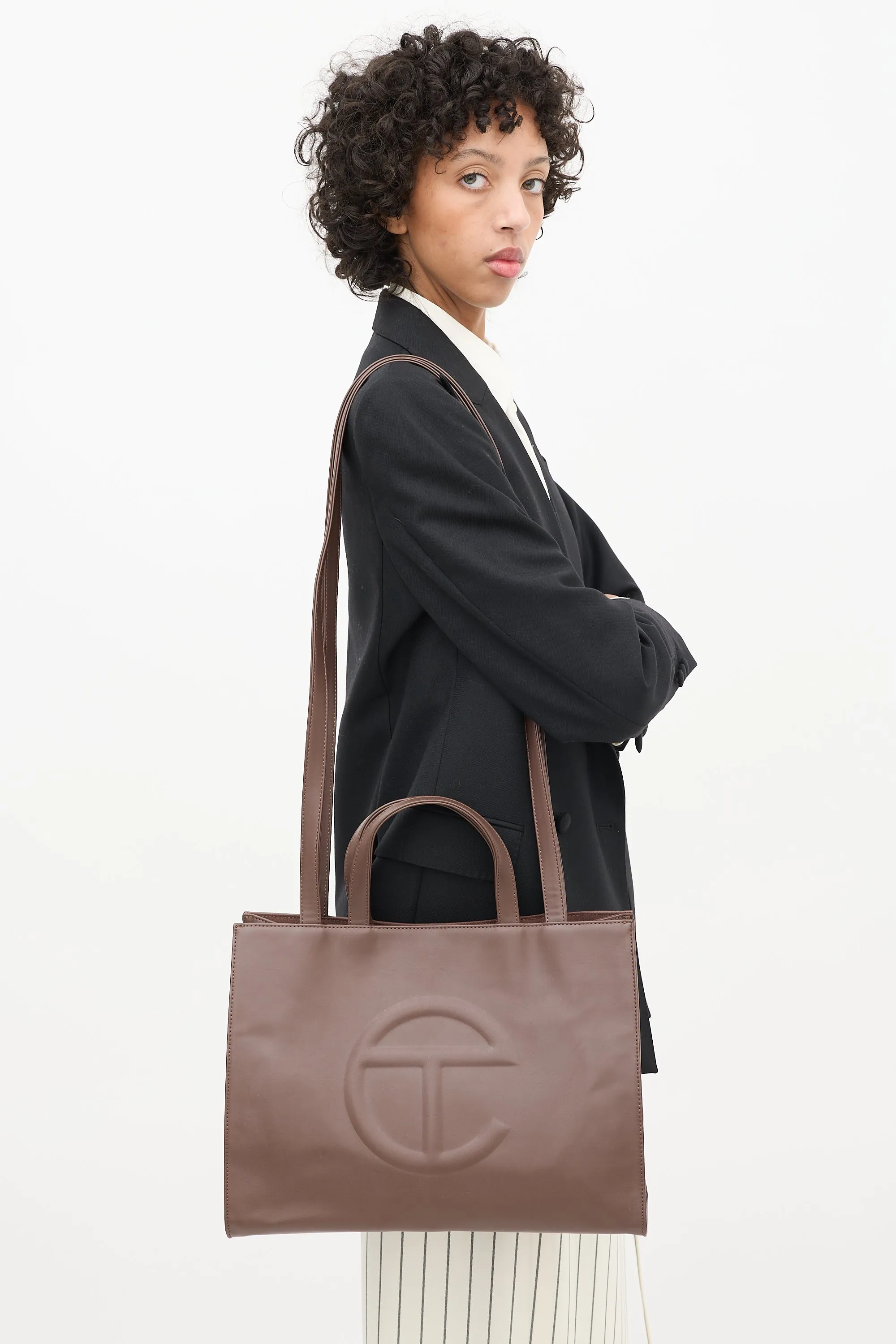 Brown Medium Shopping Tote Bag