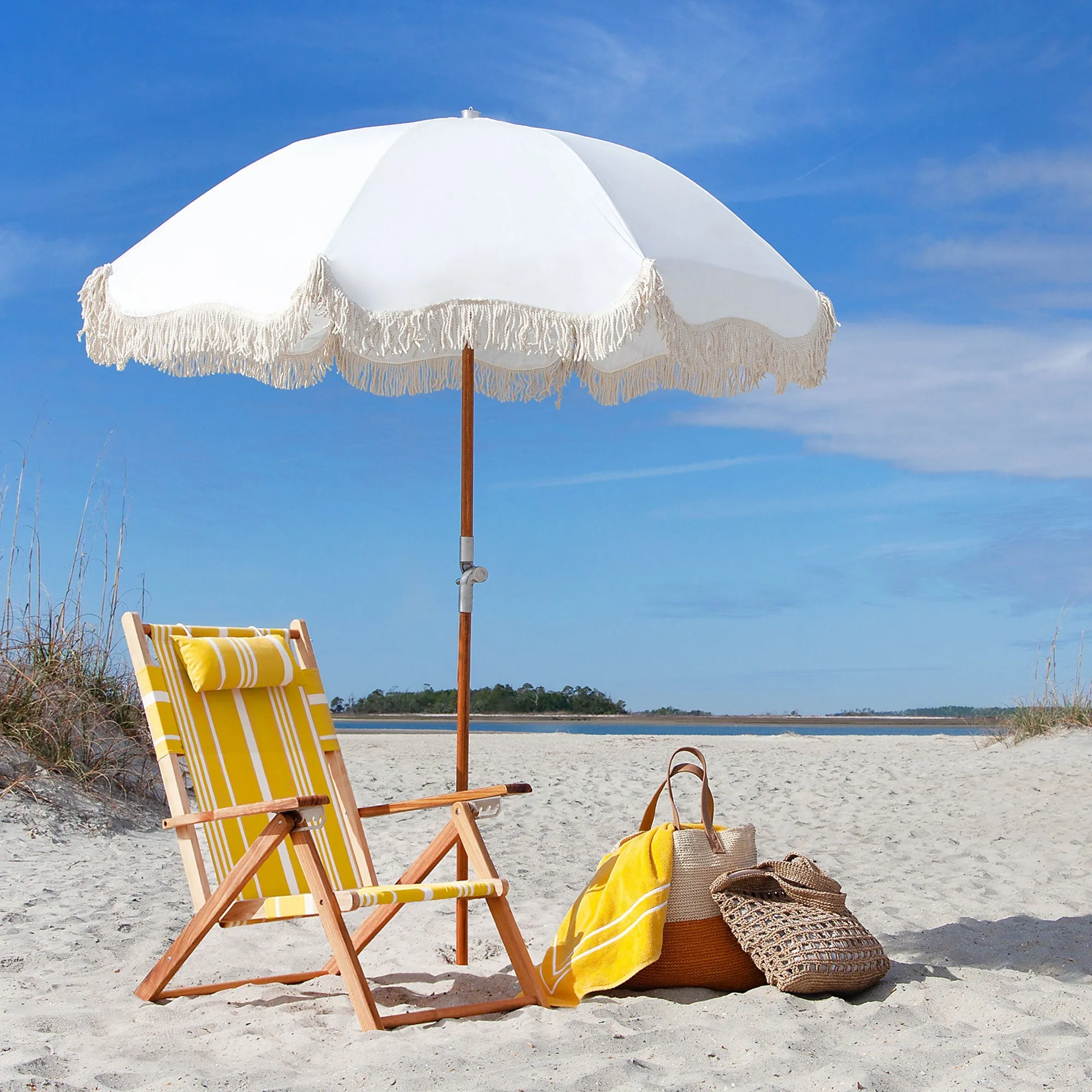 Business & Pleasure Co. The Premium Beach Umbrella - Antique White