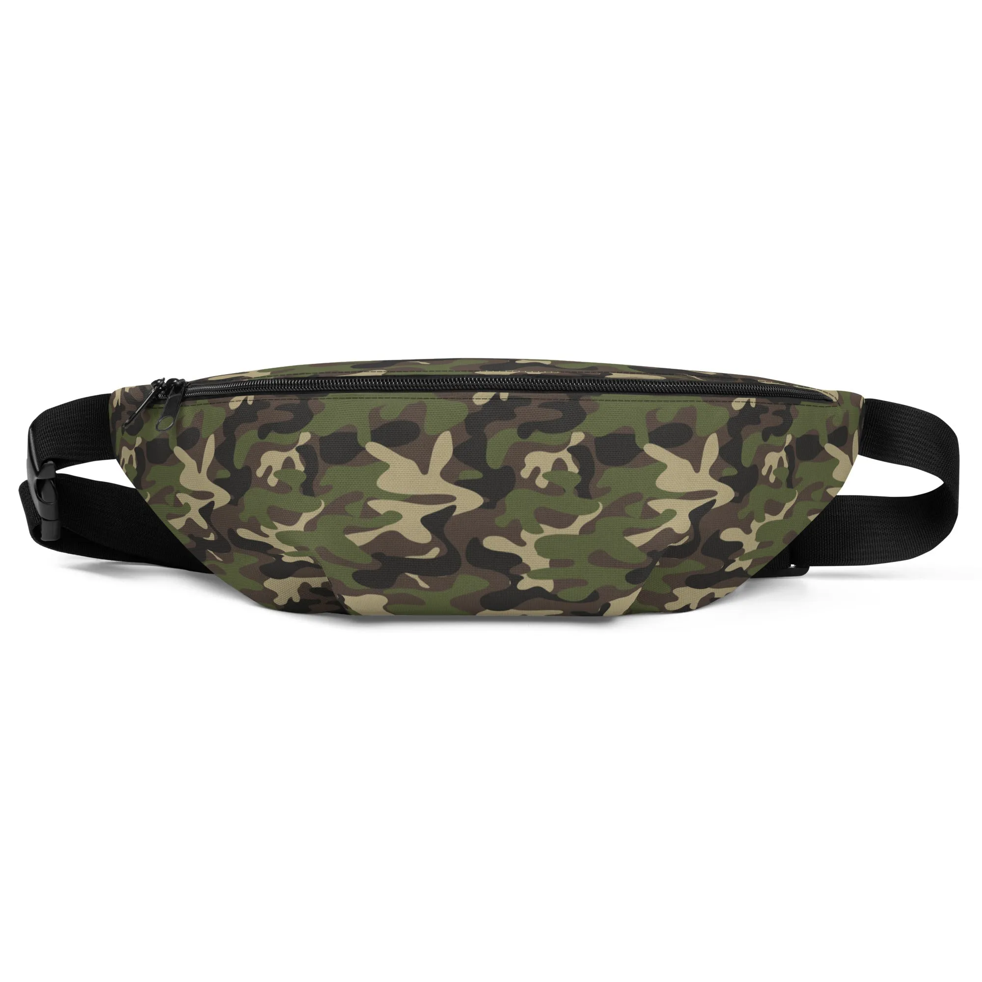 Camo Fanny Pack, Green Camouflage Waist Belt Bag Crossbody Women Men Hip Bum Shoulder Festival Waterproof