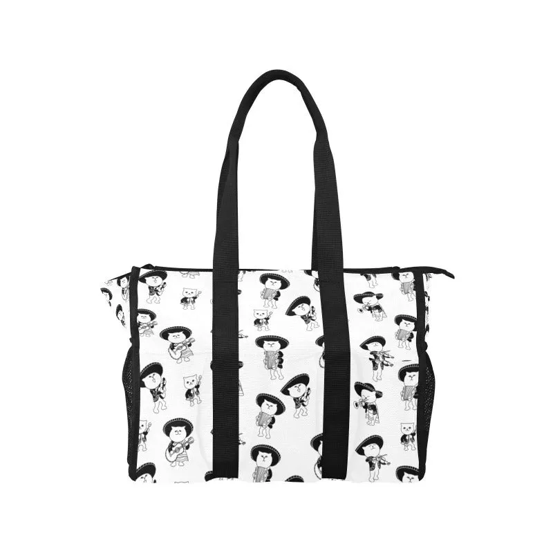 Cat Print On Nurse Tote Bag