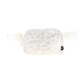 C.C Leopard Patterned Women's Belt Bag: White