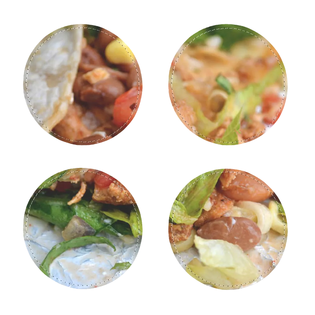 Chicken Burrito Sublimation Coasters Pack of Four