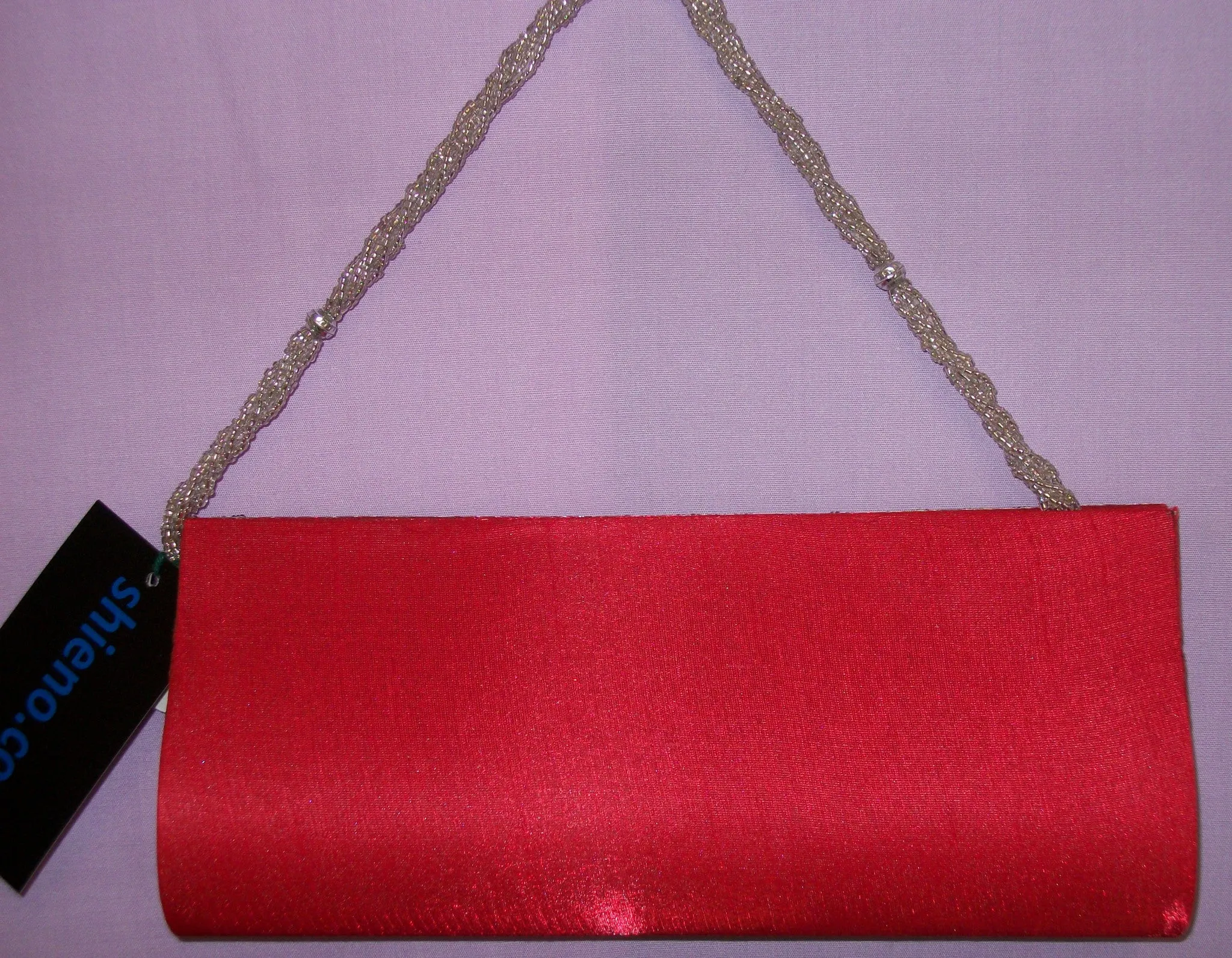 Clutch 2724 Red Tussar Wedding Wear Clutch Purse Shieno Sarees