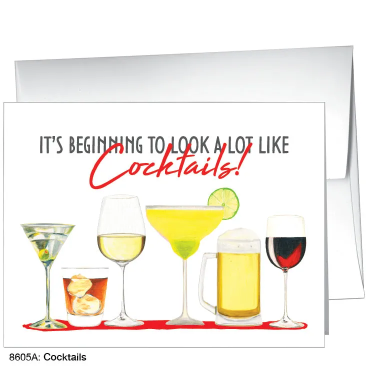 Cocktails, Greeting Card (8605A)