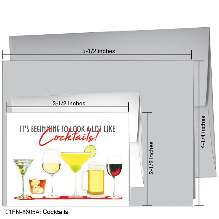 Cocktails, Greeting Card (8605A)