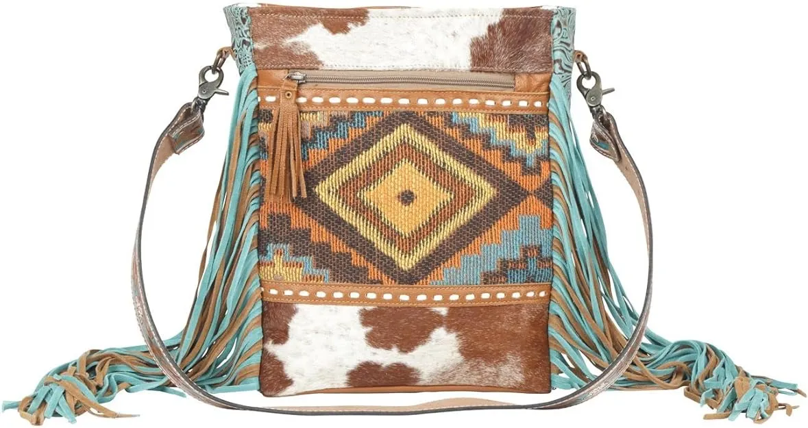 Connector Leather Fringe Shoulder Bag